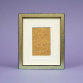 modern gold metal picture frame linea gold front view