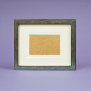 landscape pewter frame with an off white double mount